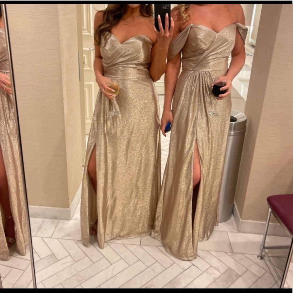 Hayley Paige gold dress